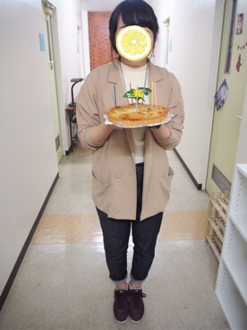 「NOMINE（ノミネ）のアイテム（テーラードジャケット）」を使った、けーさん（レディース・160cm）の秋コーディネート