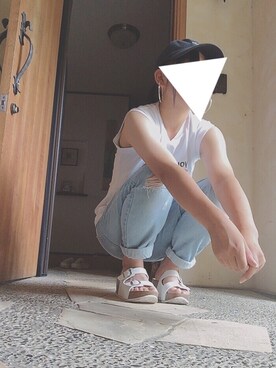 「ショッピング」｜「アイテム（キャップ）」を使った、yさん（レディース・160cm）の夏コーディネート