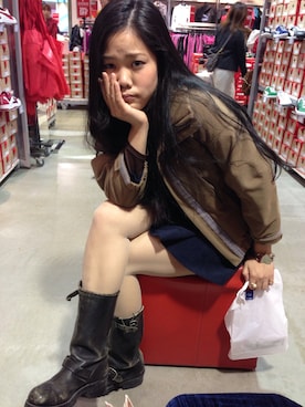 「miu miu（ミュウミュウ）のアイテム（その他アウター）」を使った、asacornさん（レディース・164cm）の冬コーディネート