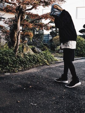 「ADYN（エーディーワイエヌ）のアイテム（Tシャツ/カットソー）」を使った、RIOYさん（メンズ・175cm）の冬コーディネート