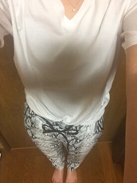 「EMODA（エモダ）のアイテム（スラックス）」を使った、まぁちゃんさん（レディース・157cm）の春コーディネート