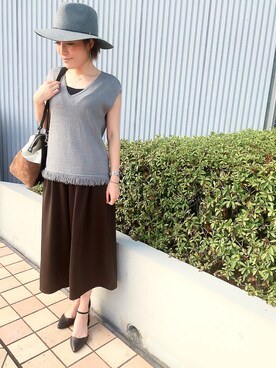 「andemiu」｜yuka.Nさん（レディース・155cm）の夏コーディネート