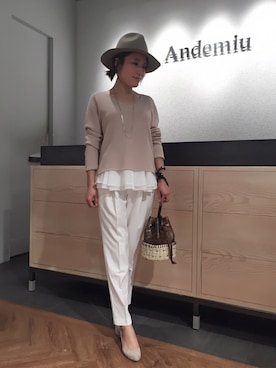 「andemiu」｜yuka.Nさん（レディース・155cm）の冬コーディネート