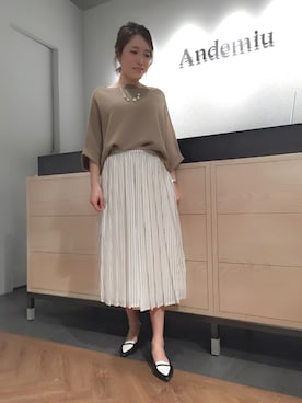 「andemiu」｜yuka.Nさん（レディース・155cm）の春コーディネート