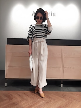 「andemiu」｜yuka.Nさん（レディース・155cm）の春コーディネート