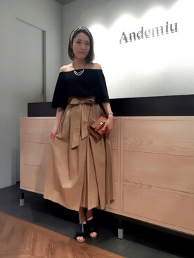 「andemiu」｜「アイテム（財布/小物）」を使った、yuka.Nさん（レディース・155cm）の夏コーディネート