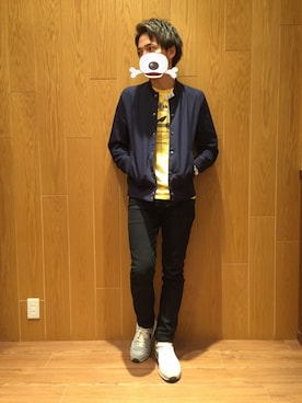 「ナイキスニーカー」｜「アイテム（スタジャン）」を使った、Ken C.さん（メンズ・174cm）の春コーディネート