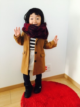 「CIAOPANIC（チャオパニック）のアイテム（マフラー、その他）」を使った、NAHOさん（キッズ・100cm）の冬コーディネート