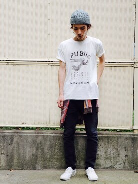 〜(・ω・)ノ〜さん（メンズ・170cm）の夏コーディネート