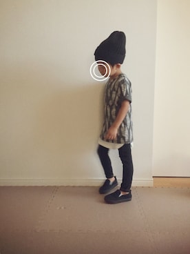 「GAP（ギャップ）のアイテム（レギンス/スパッツ、ブラック系）」を使った、KREHA\( Ö )/さん（キッズ）の夏コーディネート