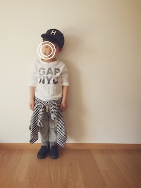 「ドラフトGAP」｜「アイテム（キャップ）」を使った、KREHA\( Ö )/さん（キッズ・100cm）の夏コーディネート
