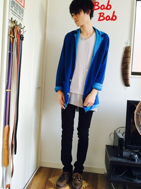 「rovtski」｜「アイテム（アクセサリー）」を使った、Bob Bobさん（メンズ・176cm）の秋コーディネート