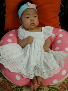「babyGAP（babyGAP）のアイテム（ワンピース/ドレス、ホワイト系）」を使った、Chantelleさん（レディース）の秋コーディネート