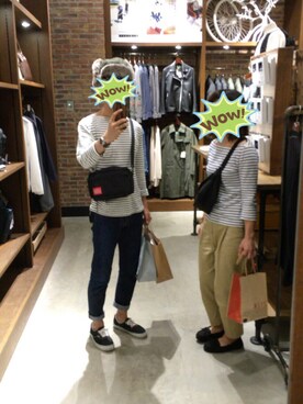 とむ。さん（レディース・159cm）の秋コーディネート