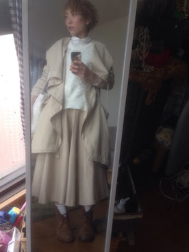 「Chez toi（シェトワ）のアイテム（その他アウター）」を使った、shihoさん（レディース・155cm）の春コーディネート