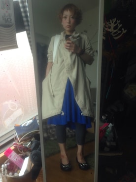 「Chez toi（シェトワ）のアイテム（その他アウター）」を使った、shihoさん（レディース・155cm）の春コーディネート
