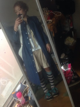 「アイテム（シャツワンピース）」を使った、shihoさん（レディース・155cm・20代）の春コーディネート