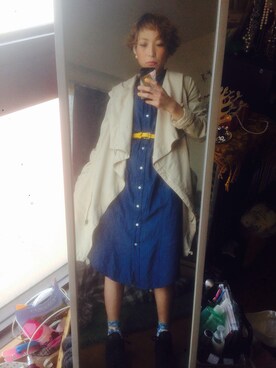 「アイテム（シャツワンピース）」を使った、shihoさん（レディース・155cm・20代）の春コーディネート