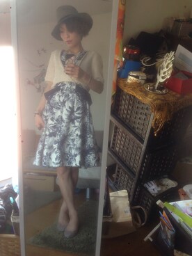 「Chez toi（シェトワ）のアイテム（帽子）」を使った、shihoさん（レディース・155cm）の春コーディネート