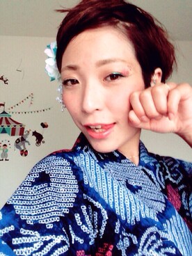 「メイクアップ」｜「アイテム（その他）」を使った、shihoさん（レディース・155cm）の夏コーディネート