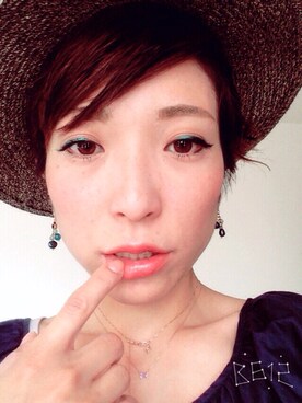 「メイクアップ」｜「アイテム（その他）」を使った、shihoさん（レディース・156cm）の夏コーディネート