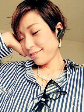 「メイクアップ」｜「アイテム（その他）」を使った、shihoさん（レディース・156cm）の夏コーディネート