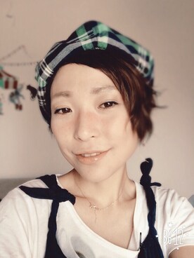 「メイクアップ」｜「アイテム（その他）」を使った、shihoさん（レディース・156cm）の夏コーディネート
