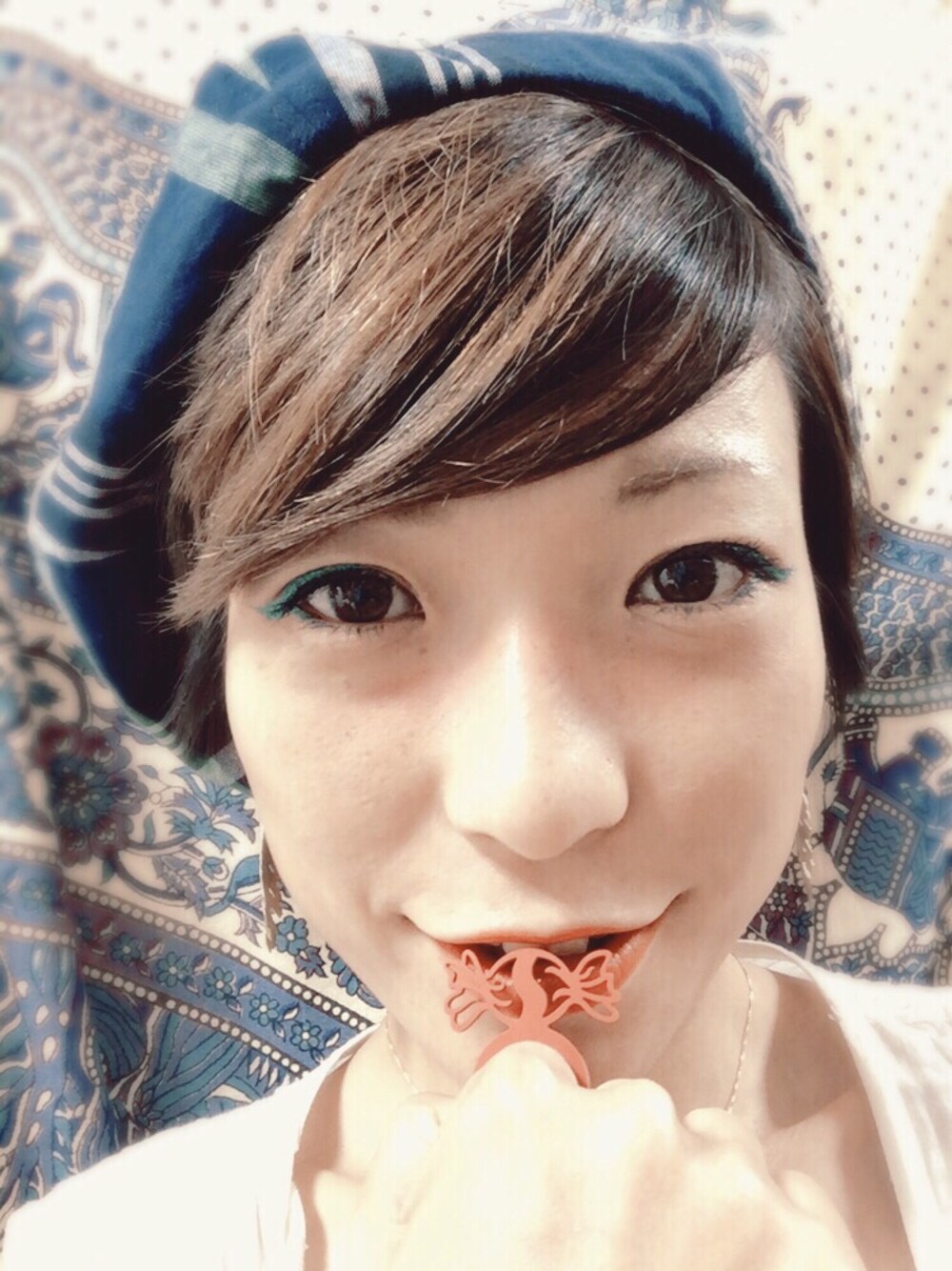 「メイクアップ、キャンディ」｜「l'atelier du savonの食べたい（リング、レッド系）」を使った、shihoさん（レディース・156cm）の夏コーディネートの1枚目の写真