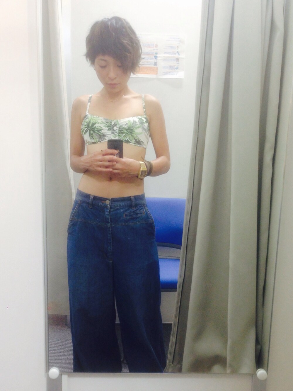 「水着」｜「EMODAのアイテム（水着、ホワイト系）」を使った、shihoさん（レディース・156cm）の夏コーディネートの1枚目の写真