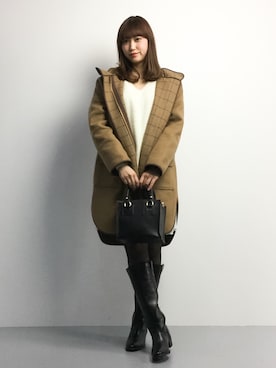 「DECEIVE..（ディセイブ）のアイテム」を使った、marinaさん（レディース・162cm）の冬コーディネート