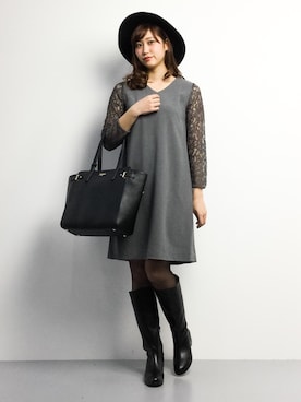 marinaさん（レディース・162cm）の冬コーディネート