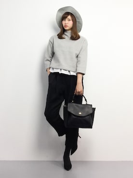 「PLAIN CLOTHING（プレーンクロージング）のアイテム（パンプス）」を使った、marinaさん（レディース・162cm）の冬コーディネート