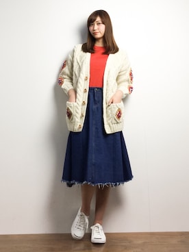 「チチカカ（チチカカ）のアイテム（ダウンジャケット/コート）」を使った、marinaさん（レディース・162cm）の冬コーディネート