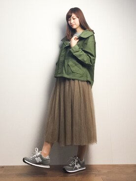 「JOURNAL STANDARD（ジャーナルスタンダード）のアイテム（モッズコート）」を使った、marinaさん（レディース・162cm）の冬コーディネート