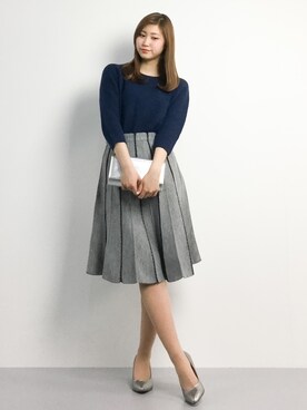 「liflattie ships（リフラティ シップス）のアイテム（ニット/セーター）」を使った、marinaさん（レディース・162cm）の春コーディネート