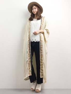 「Omekashi（オメカシ）のアイテム（その他アウター）」を使った、marinaさん（レディース・162cm）の春コーディネート