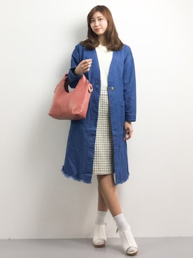「RAY CASSIN（レイカズン）のアイテム（その他アウター）」を使った、marinaさん（レディース・162cm）の春コーディネート