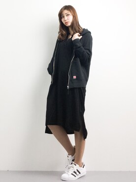 「min@RNA（ミンアットアールエヌエー）のアイテム」を使った、marinaさん（レディース・162cm）の春コーディネート