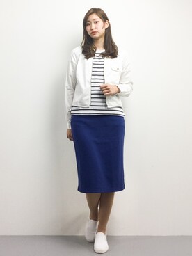 「AZUL by moussy（アズールバイマウジー）のアイテム（その他アウター）」を使った、marinaさん（レディース・162cm）の春コーディネート