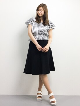 「La cle（ラクレ）のアイテム」を使った、marinaさん（レディース・162cm）の春コーディネート