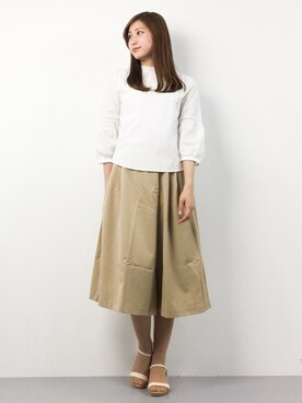 「PARADIS COULEUR（パラディクルール）のアイテム」を使った、marinaさん（レディース・162cm）の春コーディネート