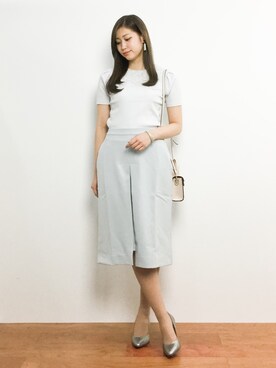 「& chouette（アンドシュエット）のアイテム（ボストンバッグ）」を使った、marinaさん（レディース・162cm）の春コーディネート