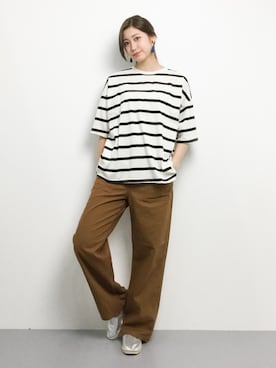 「Luz Llena (NEY)（ラズレナニー）のアイテム（トップス）」を使った、marinaさん（レディース・162cm）の夏コーディネート