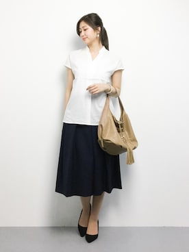 「ガウチョパンツ」｜marinaさん（レディース・162cm）の夏コーディネート