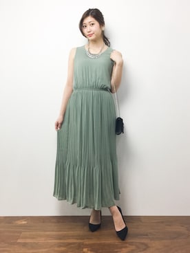 「AMBIENT（アンビエント）のアイテム（ワンピース/ドレス）」を使った、marinaさん（レディース・162cm）の夏コーディネート