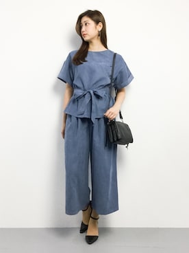 「AULI（アウリィ）のアイテム（つなぎ/オールインワン）」を使った、marinaさん（レディース・162cm）の夏コーディネート