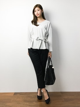 「Te chichi TERRASSE（テチチテラス）のアイテム（パンツ）」を使った、marinaさん（レディース・162cm）の秋コーディネート