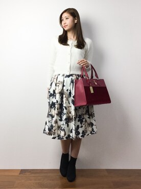 「JILL by JILL STUART（ジルバイジルスチュアート）のアイテム（カーディガン/ボレロ）」を使った、marinaさん（レディース・162cm）の秋コーディネート