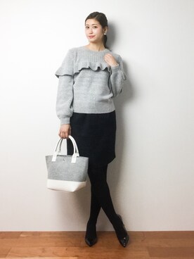 「CLEARIMPRESSION （クリアインプレッション）のアイテム（バッグ）」を使った、marinaさん（レディース・162cm）の秋コーディネート