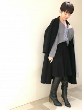 「Noble（ノーブル）のアイテム（ブーツ）」を使った、ayuさん（レディース・164cm）の冬コーディネート